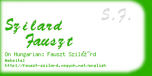 szilard fauszt business card